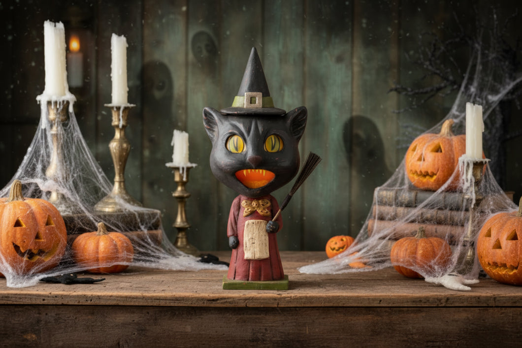 Bethany Lowe Halloween Catrina Whisker Witch TD4152 - The Primitive Pineapple Collection