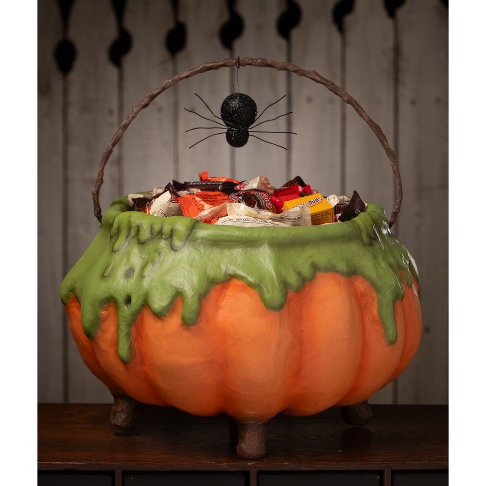 Bethany Lowe Halloween Poison Pumpkin Cauldron TD4160 - The Primitive Pineapple Collection