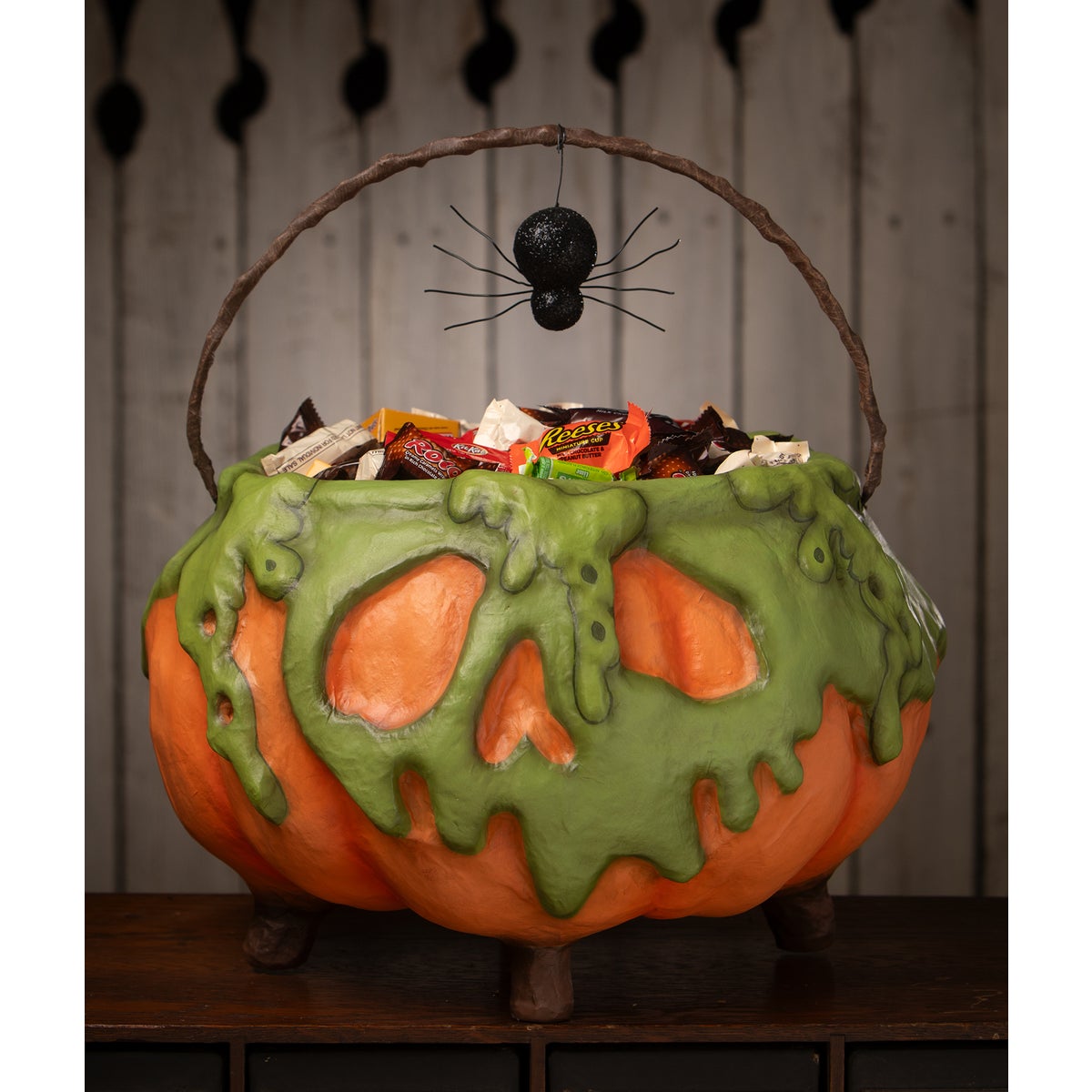 Bethany Lowe Halloween Poison Pumpkin Cauldron TD4160 - The Primitive Pineapple Collection