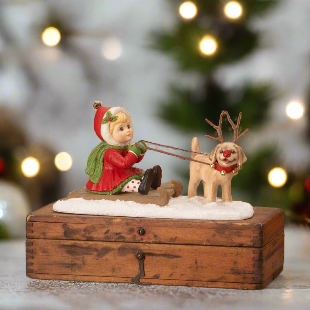 Bethany Lowe Christmas Clare with Puppy TD4192 - The Primitive Pineapple Collection