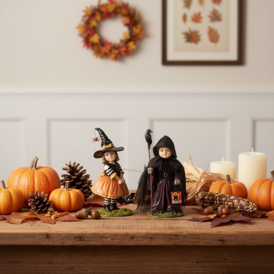 Bethany Lowe Halloween Loki Ghoul With Crow TD5145 - The Primitive Pineapple Collection