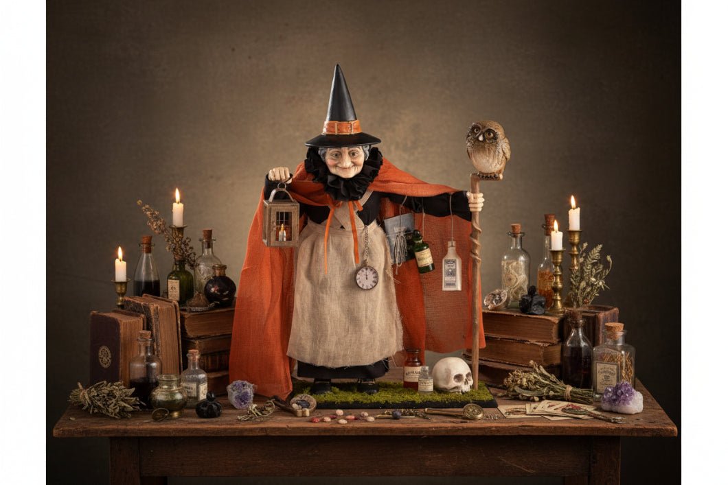 Bethany Lowe Halloween Potion Peddler Zelda Witch TD5147 - The Primitive Pineapple Collection