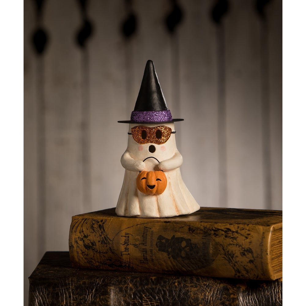 Bethany Lowe Halloween Witchy Ghost with Pumpkin TF3239 - The Primitive Pineapple Collection