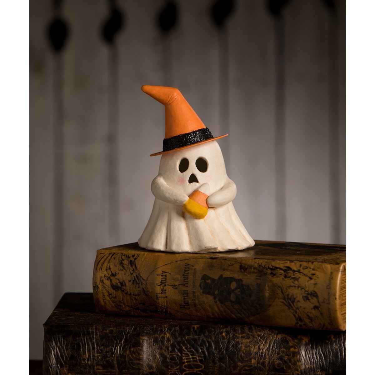 Bethany Lowe Halloween Witchy Ghost with Candy Corn TF3240 - The Primitive Pineapple Collection