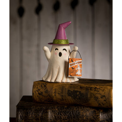 Bethany Lowe Halloween Witchy Ghost with Treat Bag TF3241