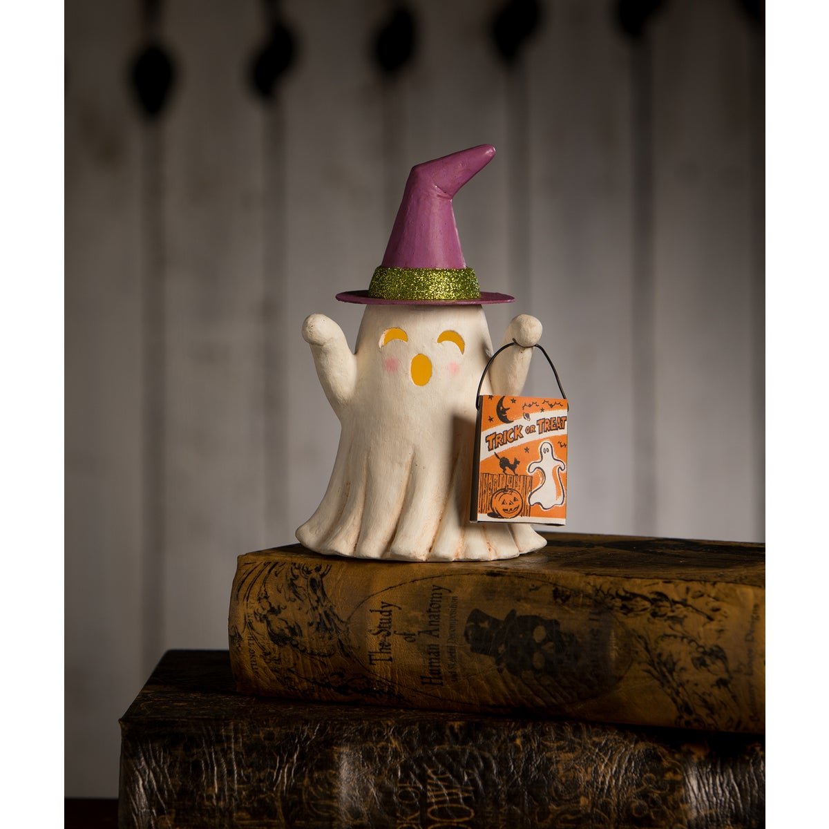 Bethany Lowe Halloween Witchy Ghost with Treat Bag TF3241 - The Primitive Pineapple Collection