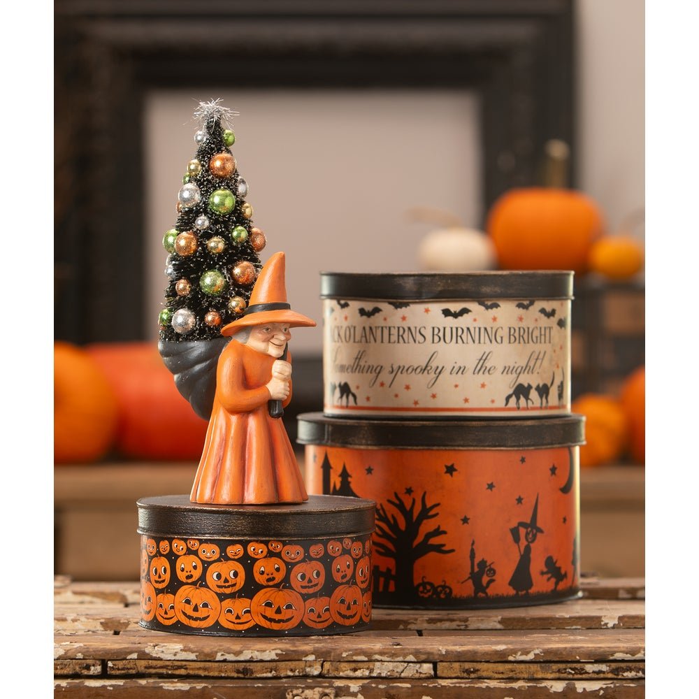 Bethany Lowe Halloween Vintage Tins 3 pc TF4245 - The Primitive Pineapple Collection