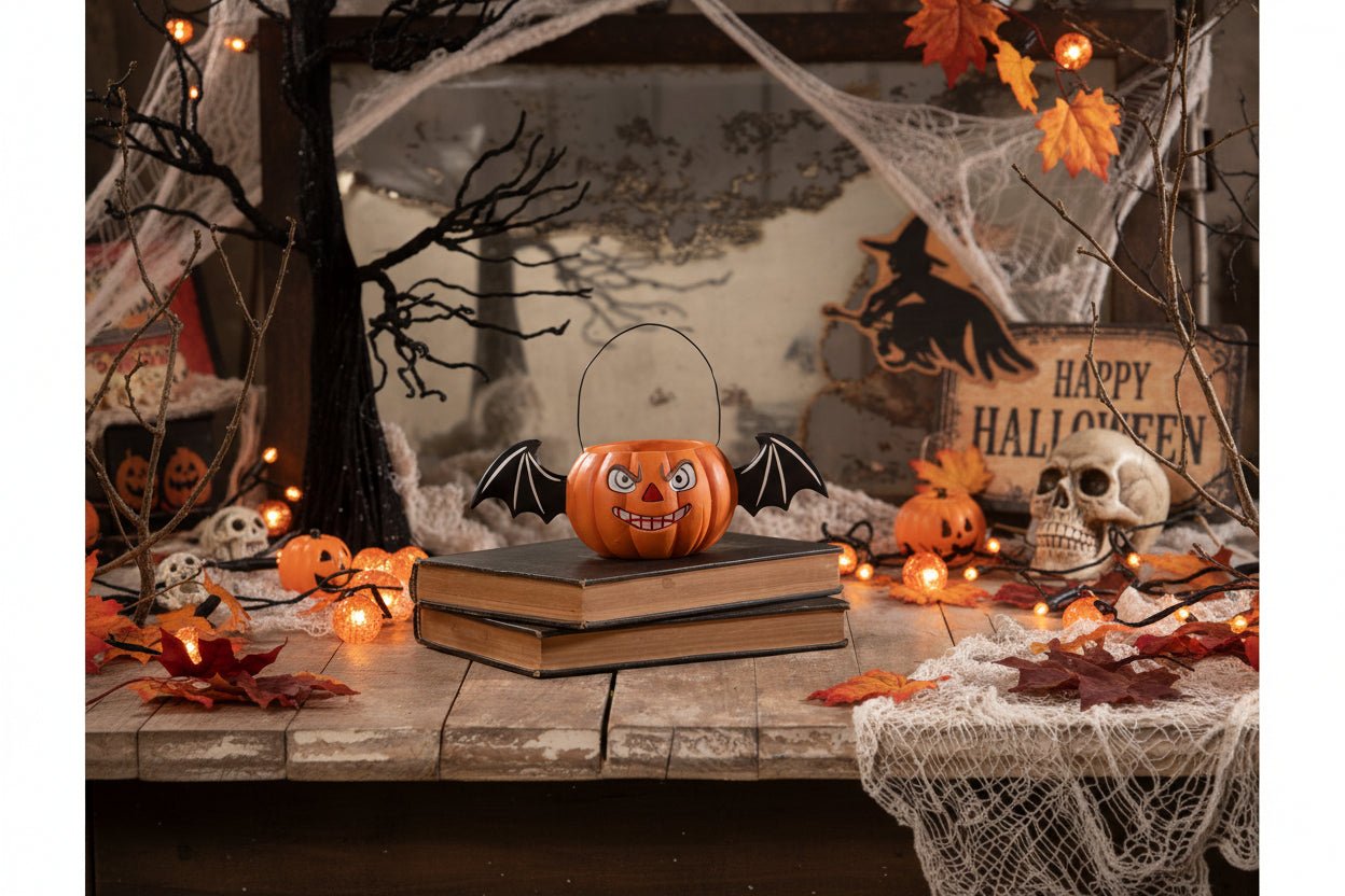 Bethany Lowe Halloween Scary Batty Jack Bucket TF5244 - The Primitive Pineapple Collection