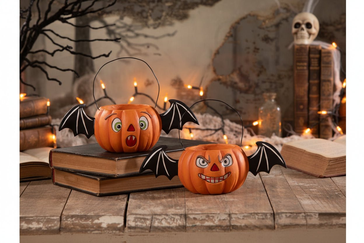 Bethany Lowe Halloween Scary Batty Jack Bucket TF5244 - The Primitive Pineapple Collection