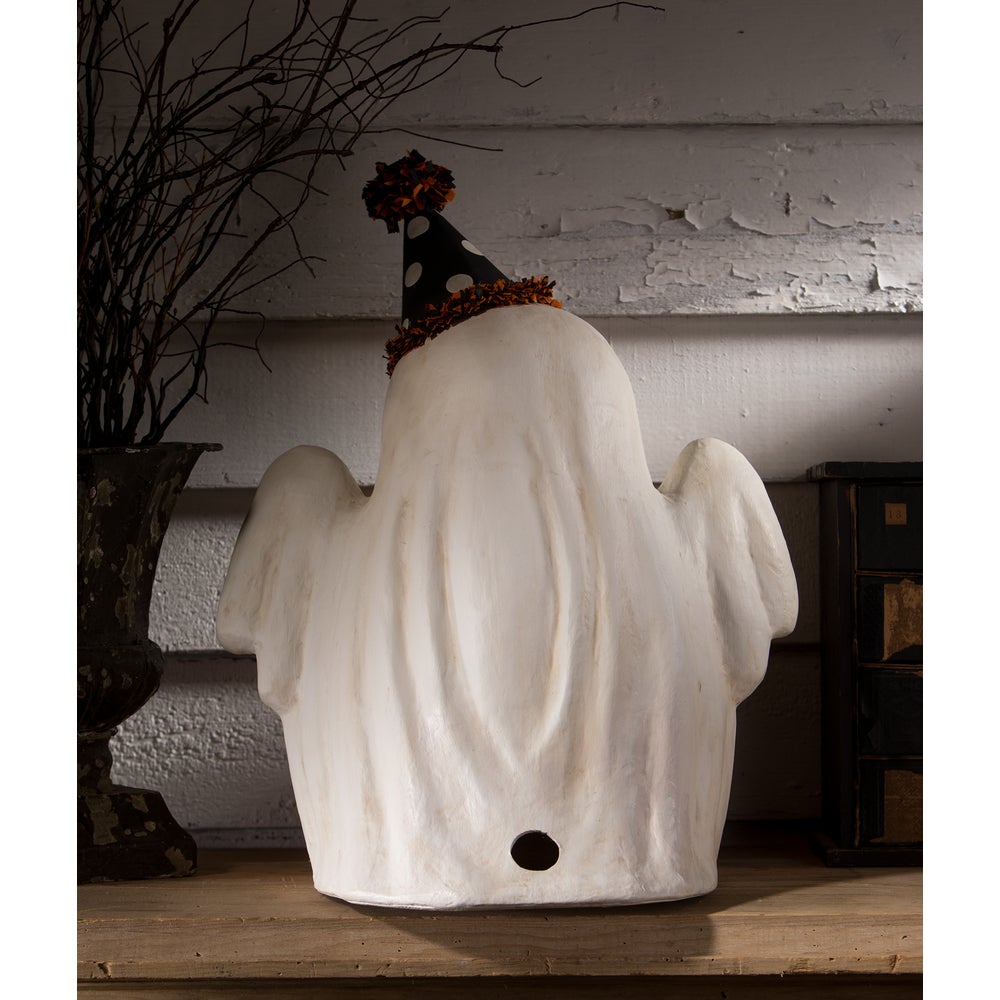 Bethany Lowe Halloween Boo Ghost Jack - O - Lantern Luminary TJ3304 - The Primitive Pineapple Collection