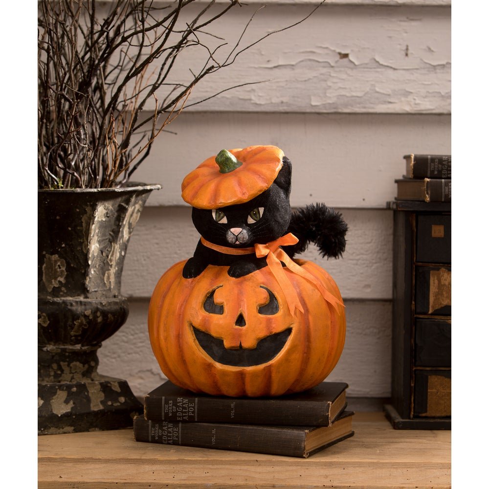 Bethany Lowe Halloween Kitty Cat in Jack TJ3305 - The Primitive Pineapple Collection