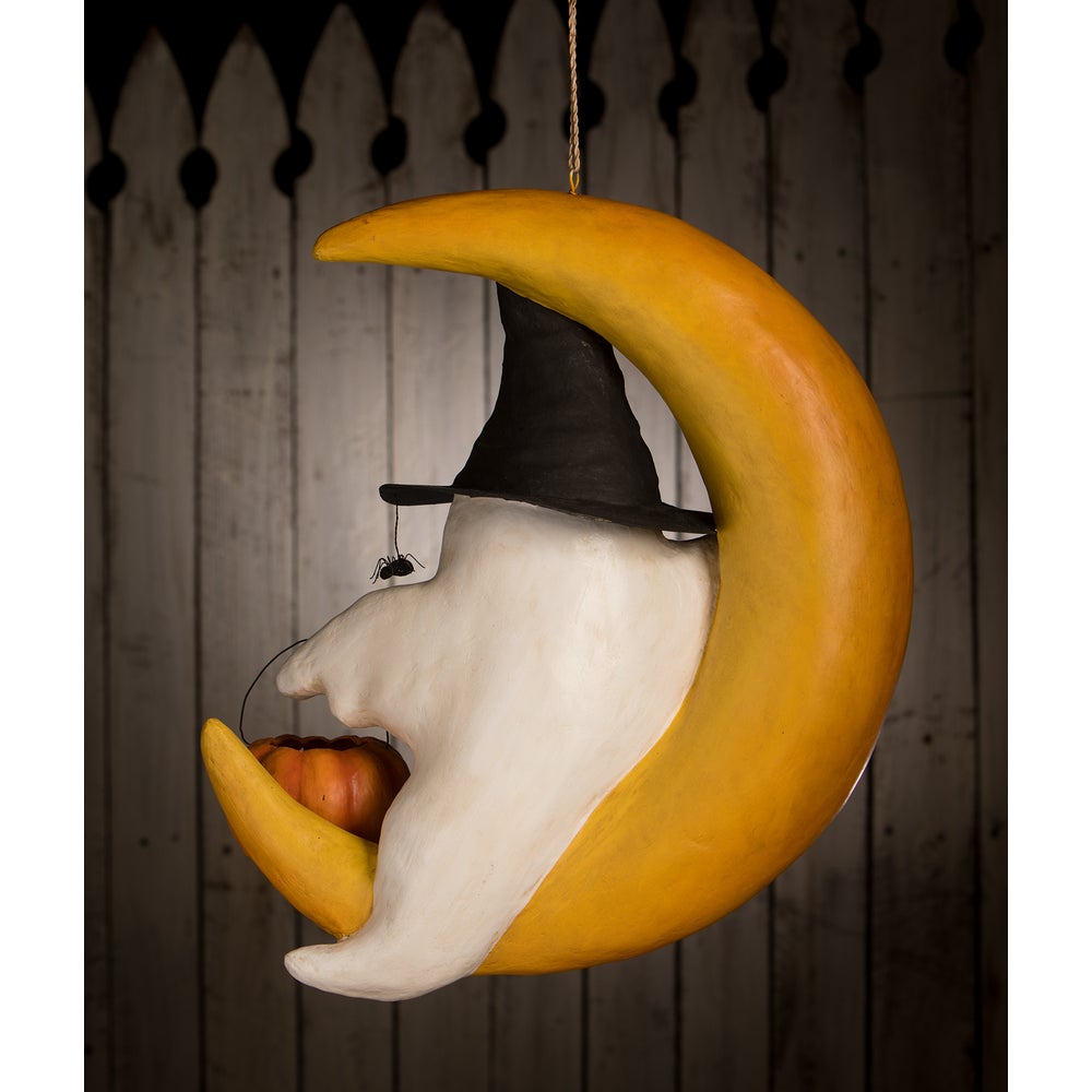 Bethany Lowe Halloween Ghoulish Moon Paper Mache TJ3311 - The Primitive Pineapple Collection