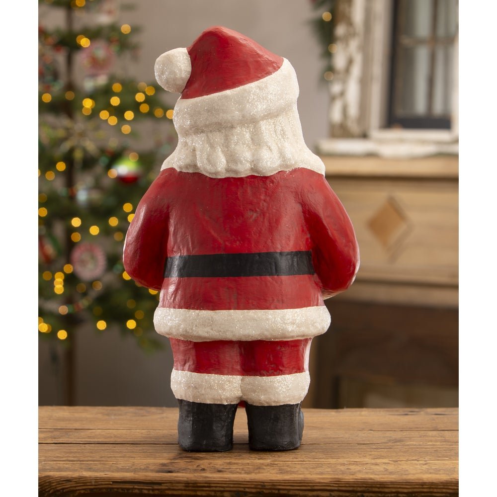 Bethany Lowe Christmas Vintage Santa with Stocking TJ3320 - The Primitive Pineapple Collection
