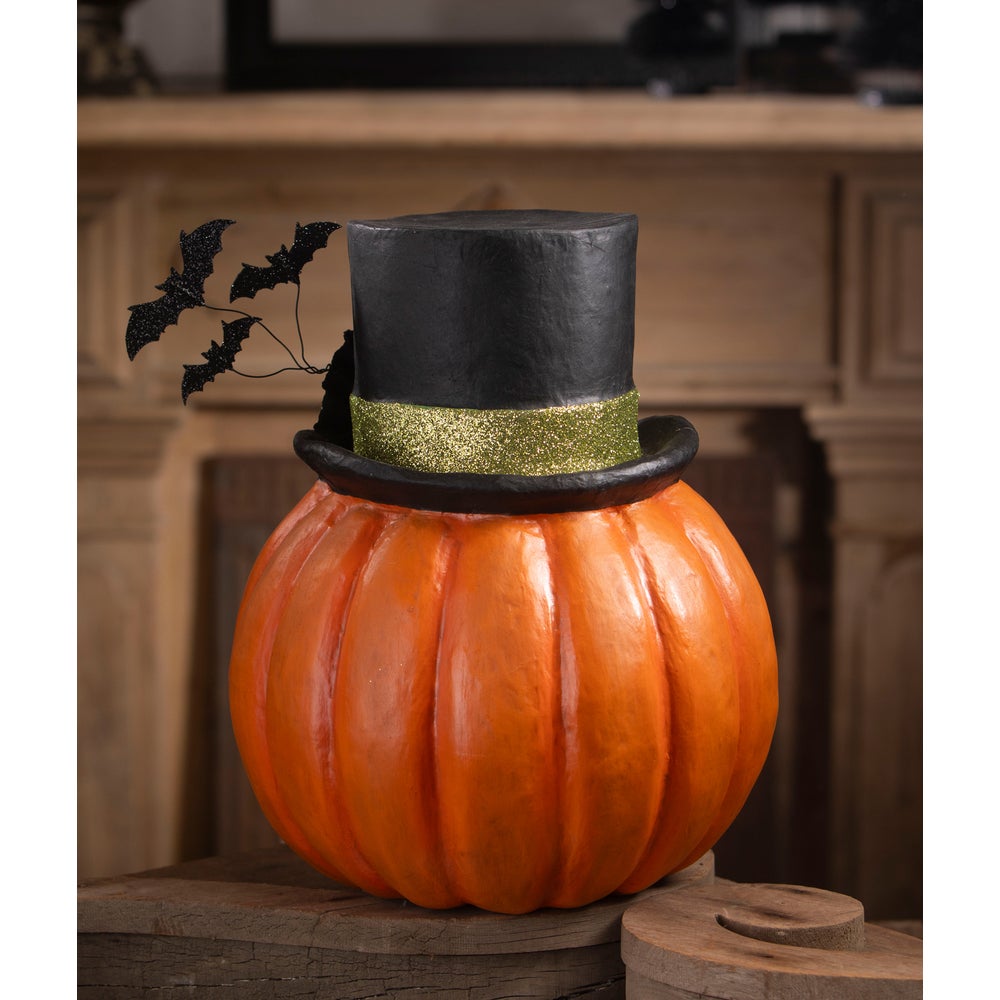Bethany Lowe Halloween Trick or Treat Pumpkin Stache TJ4308 - The Primitive Pineapple Collection