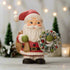 Bethany Lowe Christmas Jolly Fat Santa with Wreath TJ4316 - The Primitive Pineapple Collection