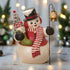 Bethany Lowe Christmas Snowman Stanley with Lantern TJ4317 - The Primitive Pineapple Collection