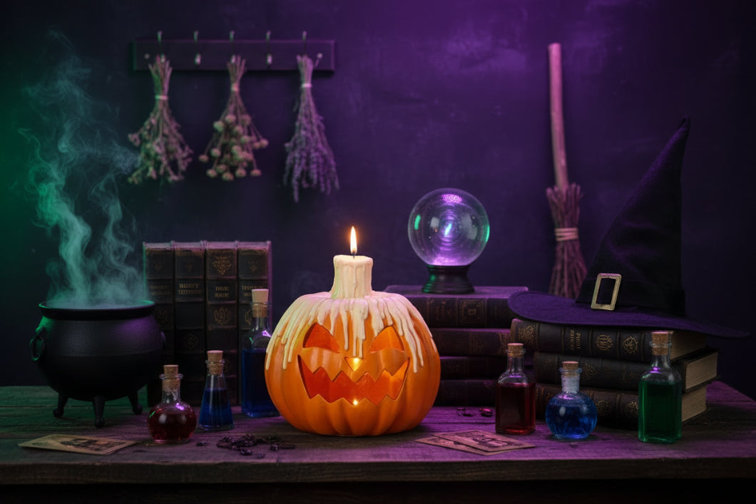 Bethany Lowe Halloween Melting Midnight Glow Pumpkin TL4364 - The Primitive Pineapple Collection