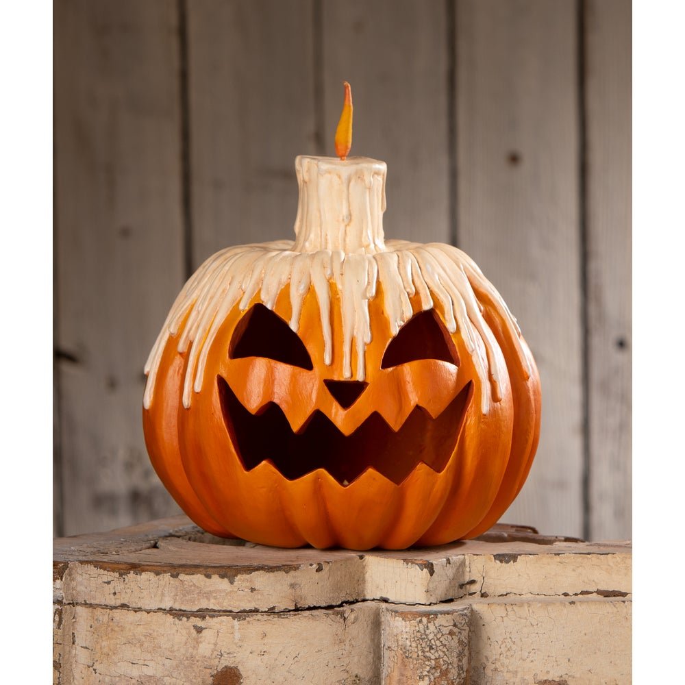 Bethany Lowe Halloween Melting Midnight Glow Pumpkin TL4364 - The Primitive Pineapple Collection