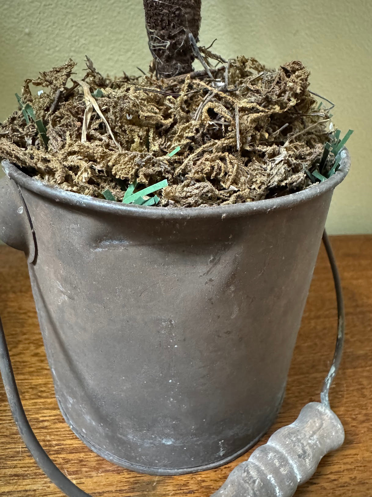 Primitive Christmas 24" Antique Look Tree in Rusty Can w/ Star DISCOUNTED