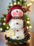 Primitive Christmas Handcrafted Wish upon a Star Snowman in Pan 6" - The Primitive Pineapple Collection