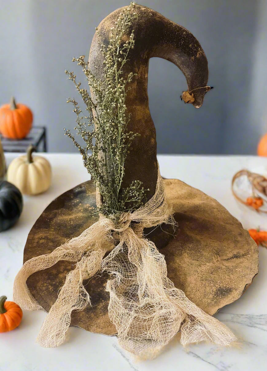 Primitive Handcrafted Large USA Witch&