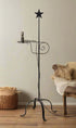 Primitive Wrought Iron Adjustable Floor Lamp with Star Top USA - The Primitive Pineapple Collection