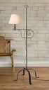 Primitive Wrought Iron Heart Top Adjustable Floor Lamp with Shade USA - The Primitive Pineapple Collection