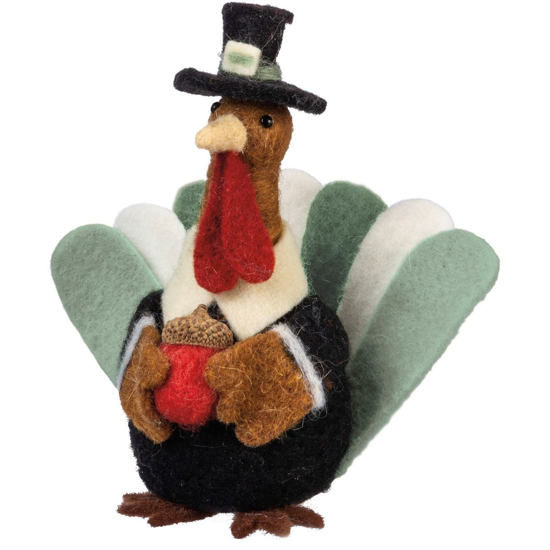 Primitive Farmhouse Rustic Felted Turkey 8” Fall Thanksgiving - The Primitive Pineapple Collection
