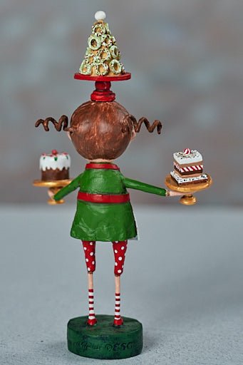 ESC and Company Patty Cake Christmas Girl Figurine Lori Mitchell - The Primitive Pineapple Collection