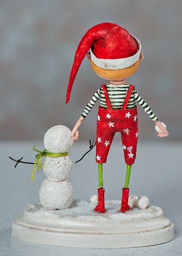 ESC and Company Snowy Joey w/ Snowman Figurine Lori Mitchell - The Primitive Pineapple Collection
