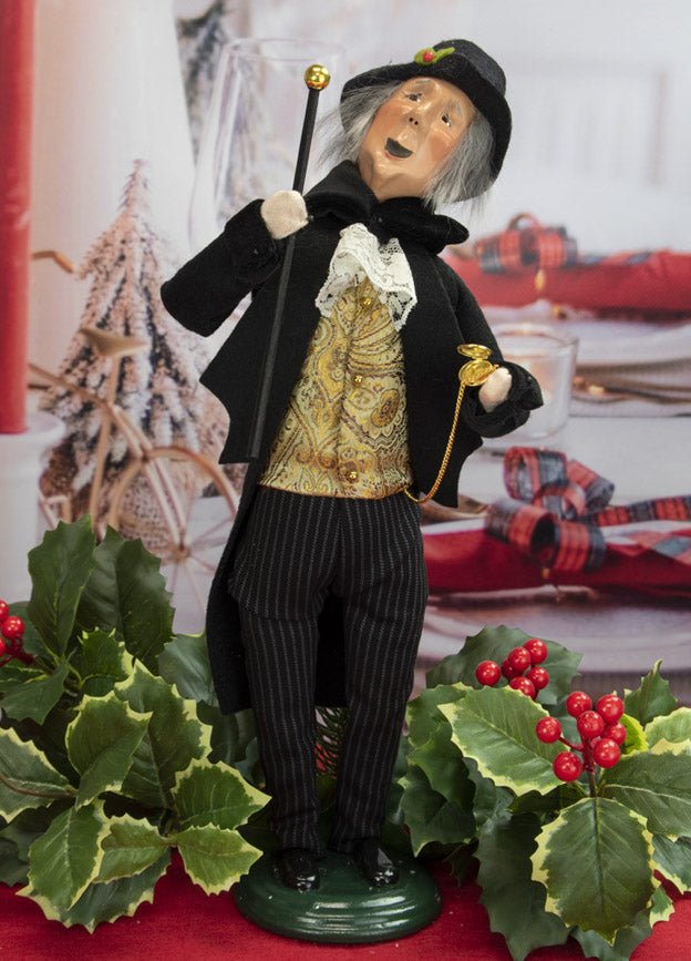 Primitive Colonial Byers Choice Christmas Happy Scrooge 2125B Authorized Dealer - The Primitive Pineapple Collection