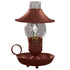 Primitive Farmhouse Red 9" Chamberstick Lamp with Shade and Glass Chimney - The Primitive Pineapple Collection