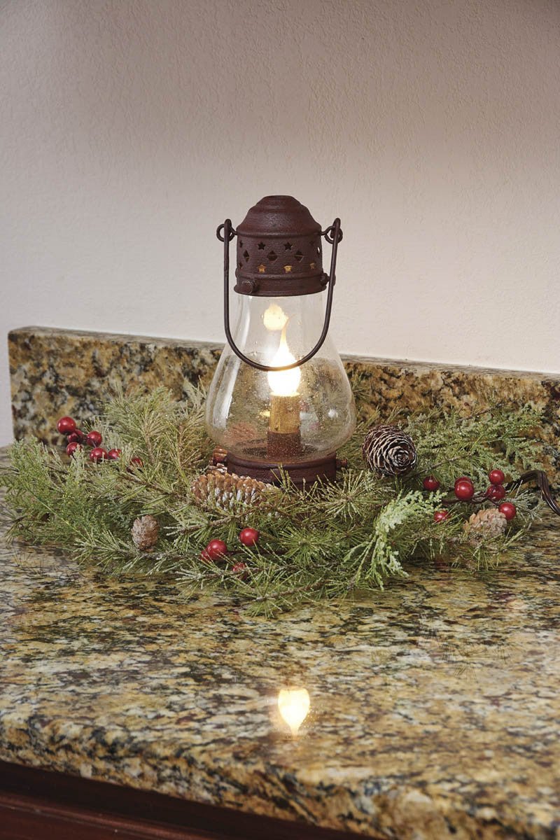 Primitive Colonial Electric Reproduction 9.5" Red Onion Lamp - The Primitive Pineapple Collection