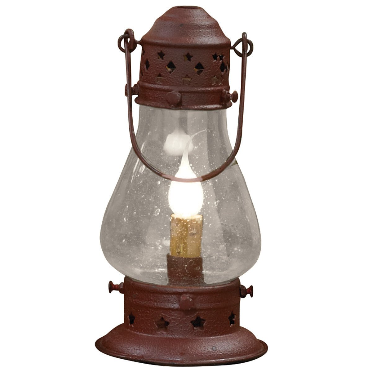 Primitive Colonial Electric Reproduction 9.5" Red Onion Lamp - The Primitive Pineapple Collection