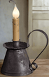 Primitive Colonial Electric Dunkirk Chamberstick Light w/ Silicone Bulb - The Primitive Pineapple Collection