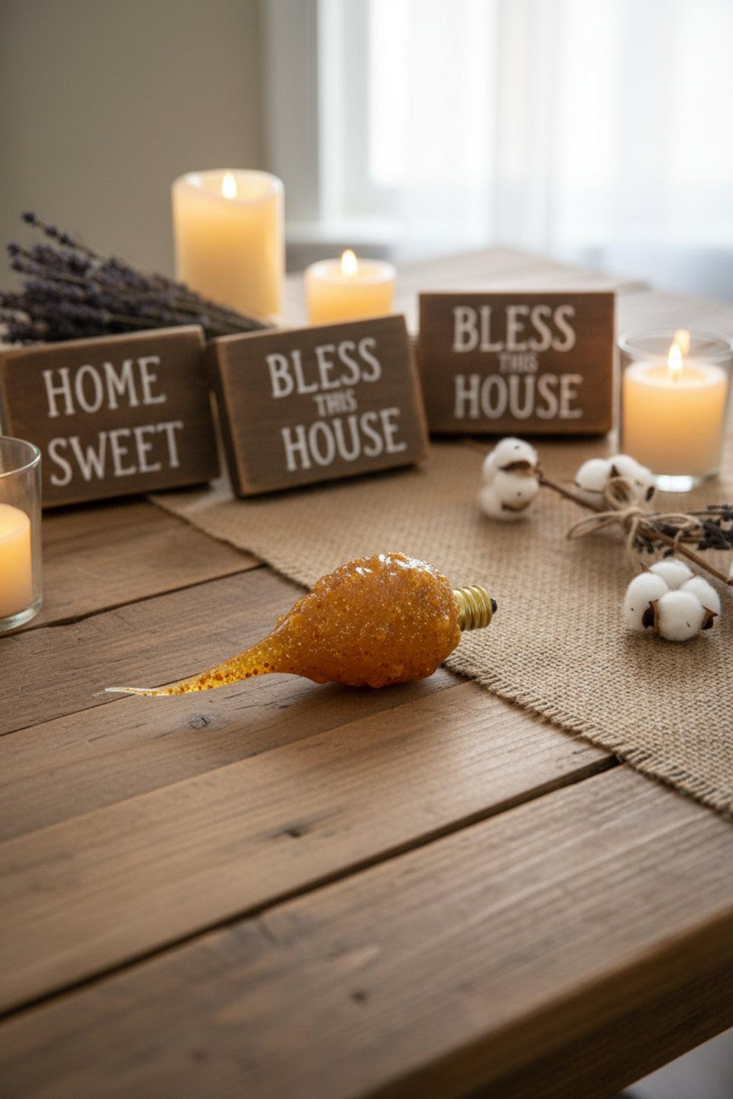 Primitive/Farmhouse 4 watt Spicy Rosehips Scented Silicone Light Bulb - The Primitive Pineapple Collection
