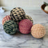 Primitive/Country 6 pc 2.5" Homespun Rag Balls Bowl Filler - The Primitive Pineapple Collection