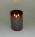 LARGE Flickering Flameless LED Candle Light with Timer 6" x 8" Red Christmas - The Primitive Pineapple Collection
