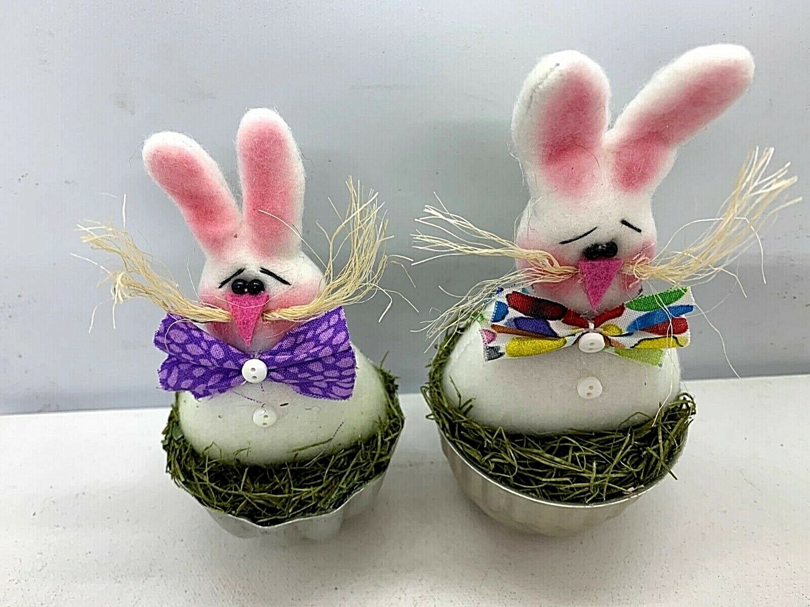Primitive/Country Handmade Bunny Cakes Rabbit in Jello tin Mold Spring/Easter Sm - The Primitive Pineapple Collection