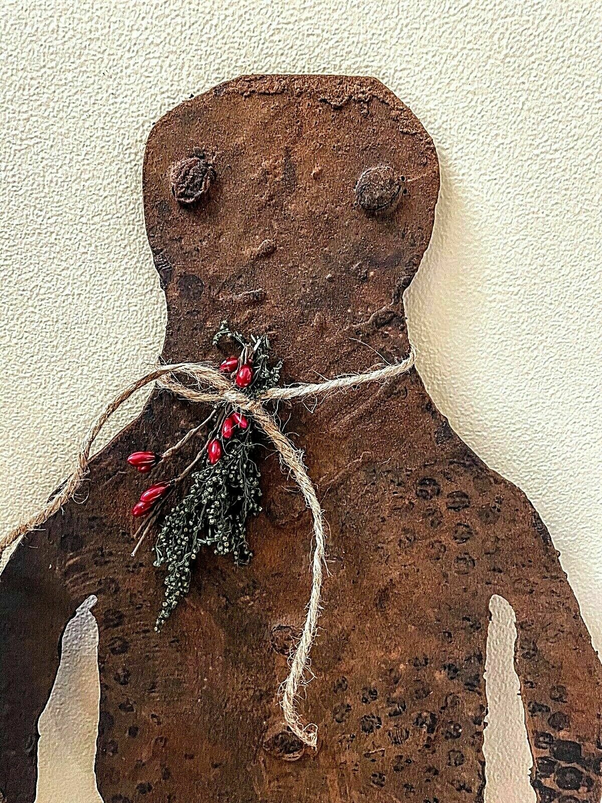 Primitive Colonial Wax Dipped Cinnamon Dusted XL Gingerbread Man 18.5" - The Primitive Pineapple Collection