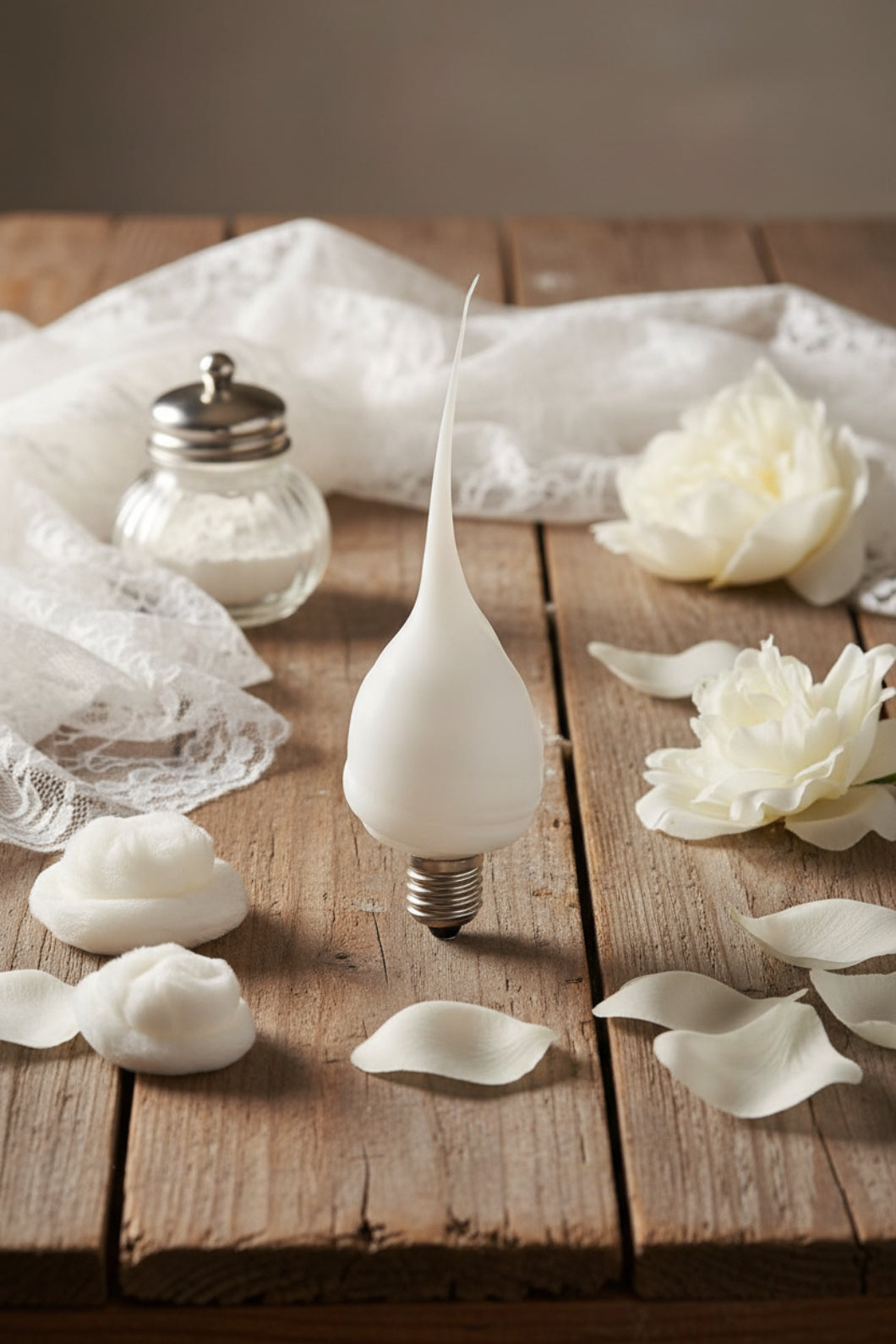 Primitive Country Handmade Baby Powder Silicone dipped Bulb 4 watt - The Primitive Pineapple Collection
