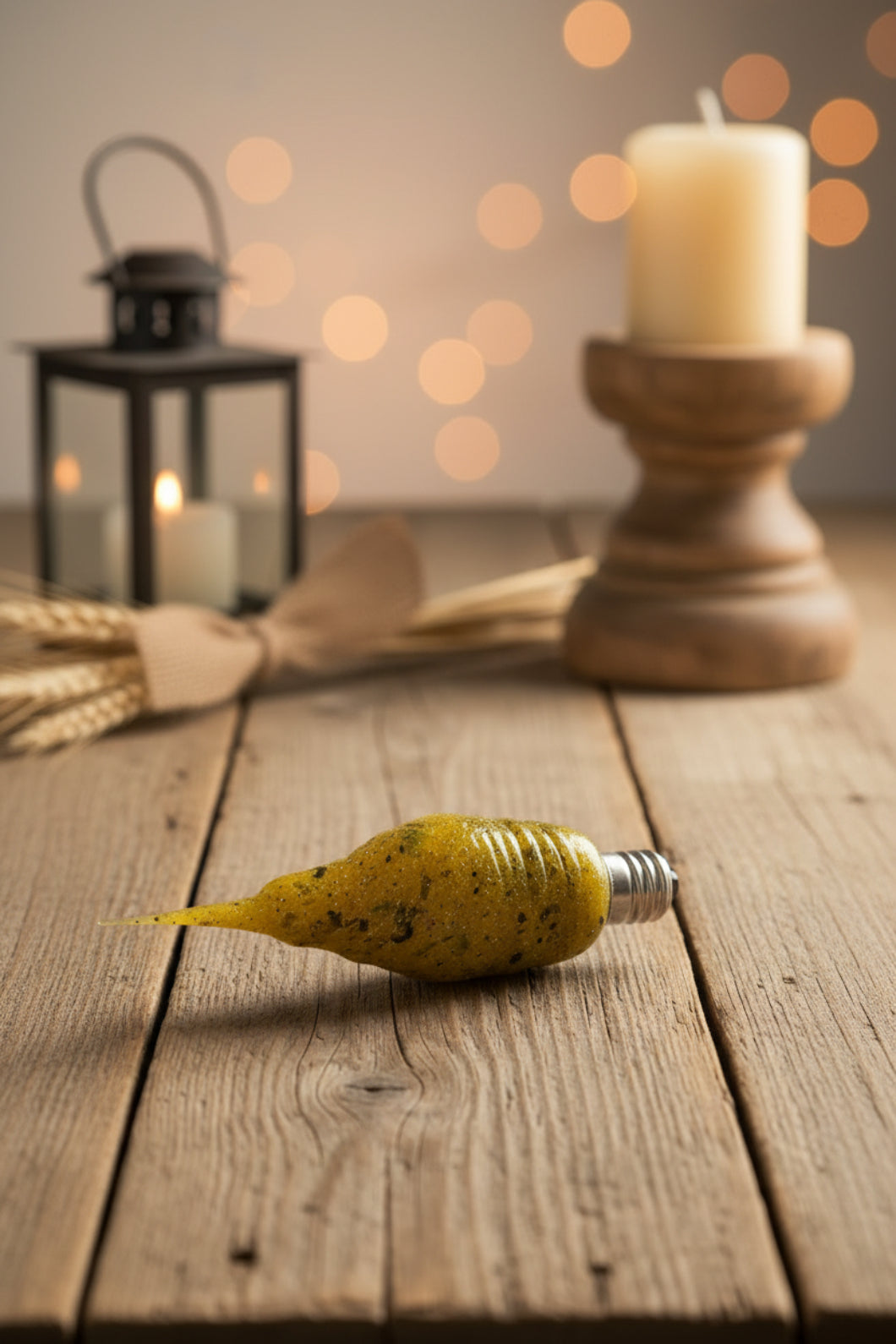 Primitive/Country Orange Clove Scented Silicone Dipped FLICKER Light Bulb 3 watt - The Primitive Pineapple Collection