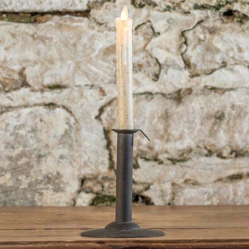 Primitive Country Ragon House 7.5" Moving Flame Flicker Taper Candle 4hr timer - The Primitive Pineapple Collection