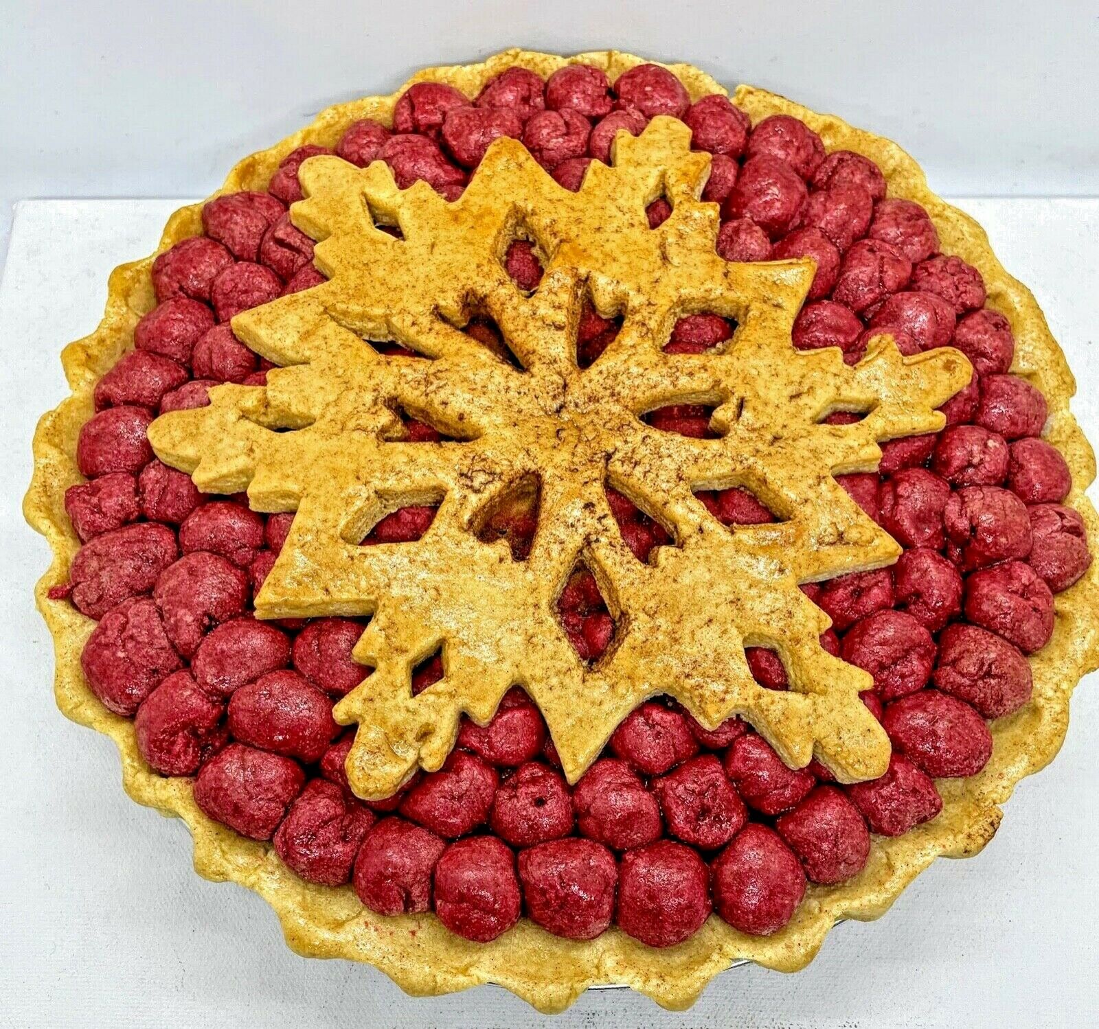 Primitive Colonial Christmas 10” Cherry Pie Snowflake Cut out Choice of Scent - The Primitive Pineapple Collection