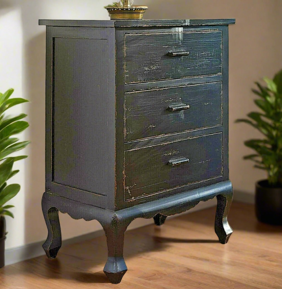 Primitive Black Aged 3 Drawer Cupboard Nightstand Farmhouse The Primitive Pineapple Collection Primitive Black Aged 3 Drawer Cupboard Nightstand Farmhouse The Primitive Pineapple Collection