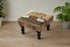 Primitive/Colonial Willow & Sheep Hooked Foot Stool - The Primitive Pineapple Collection
