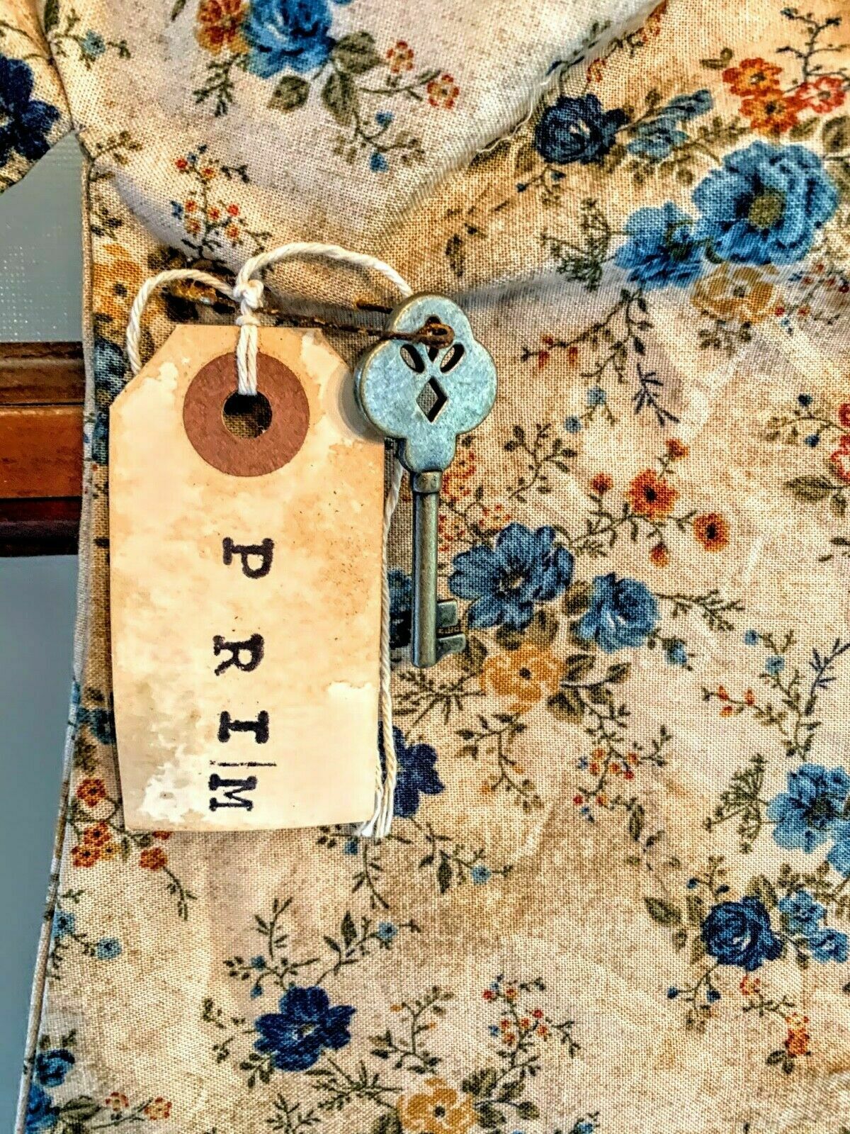 Primitive Colonial Handmade Prim Prairie Dress Blue Vintage Farmhouse Homestead - The Primitive Pineapple Collection