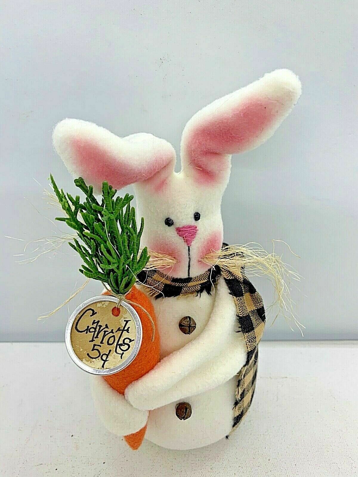 Primitive Handmade Spring "Clover" Bunny/Rabbit Doll Shelf Tuck Farmhouse - The Primitive Pineapple Collection