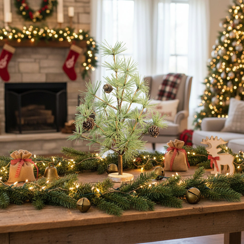 Primitive Rustic Christmas Icy Pine Tree 2 sizes Country Crafts - The Primitive Pineapple Collection