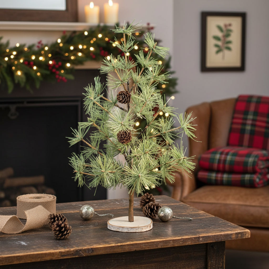 Primitive Rustic Christmas Icy Pine Tree 2 sizes Country Crafts - The Primitive Pineapple Collection